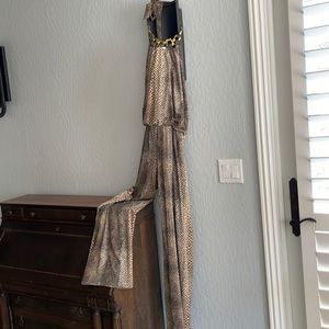 Black and Gold halter jumpsuit